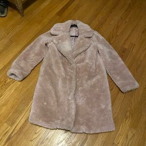 Faux Fur Pink Coat
